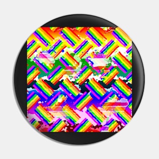 Rainbow Flags And Rainbow Stripes Pin