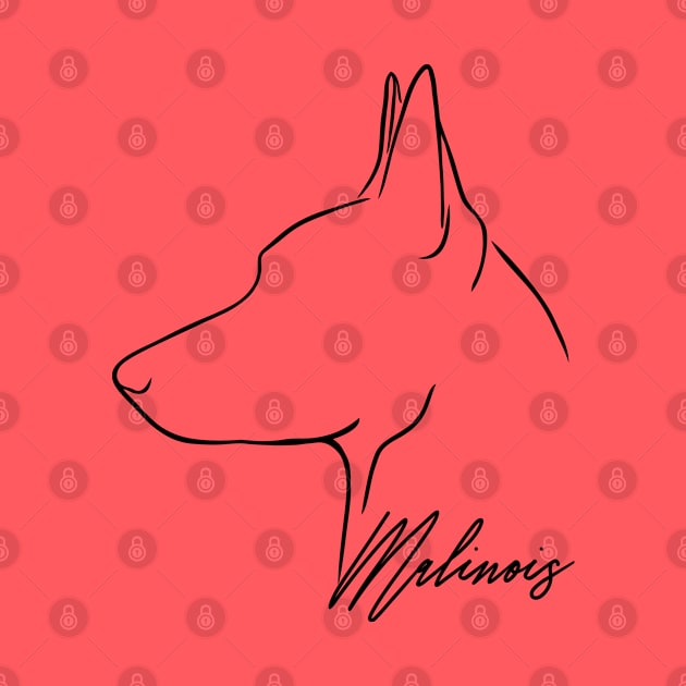 Proud K9 Belgian Malinois Profile dog by wilsigns