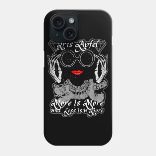 More is More and Less is a Bore - Iris Apfel, fashion, diamonds, red lips Sticker Phone Case