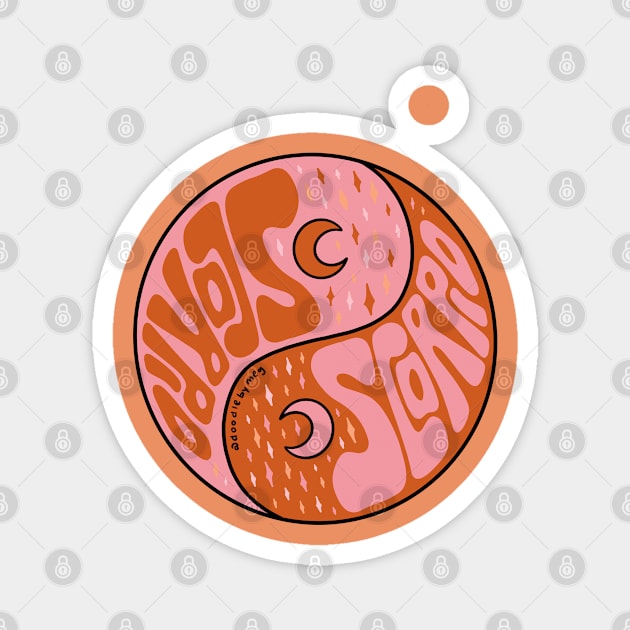 Scorpio Yin Yang Magnet by Doodle by Meg