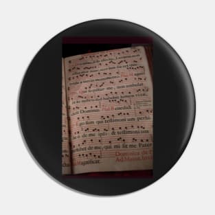 Medieval Sheet Music Pin