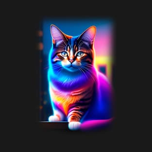 Galaxy Cat Coloful T-Shirt