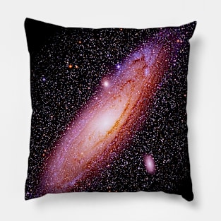 Andromeda Galaxy Messier 31 Cosmic Art Splattered Edges Vertical Pillow