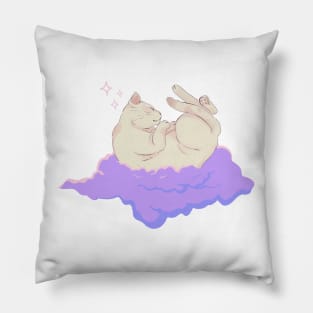 Sleepy Cat Lofi Pillow