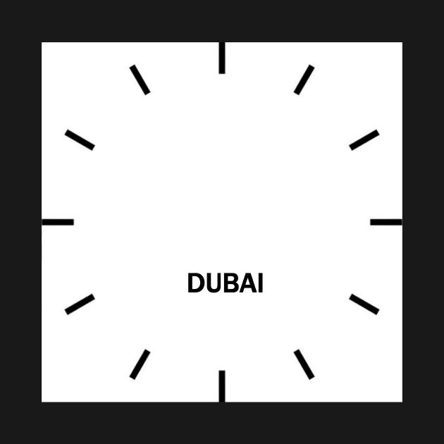 DUBAI Time Zone Wall Clock by ghjura