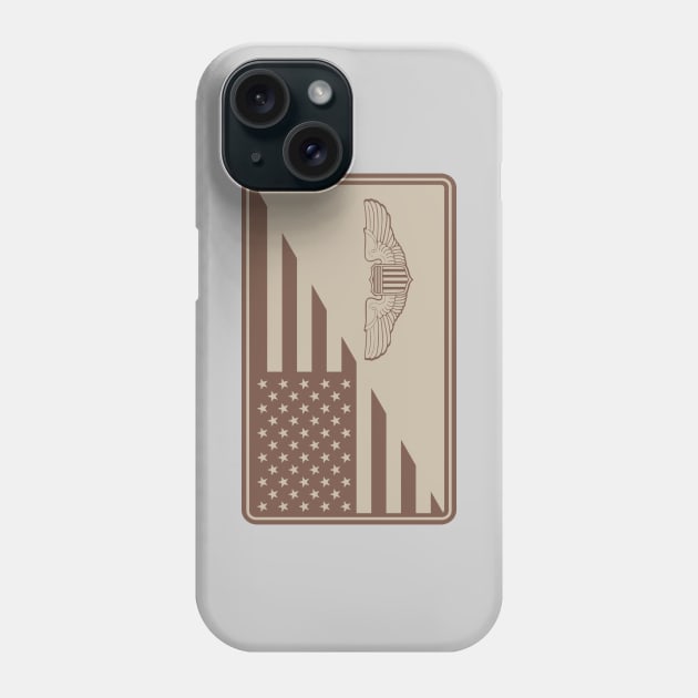 USAF Pilot Wings Patch (desert subdued) Phone Case by TCP