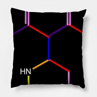 Ritalin Molecule Rainbow Chemistry Pillow