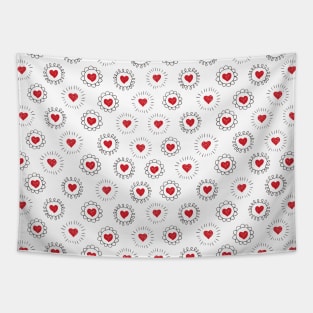 Pencil Hearts Tapestry