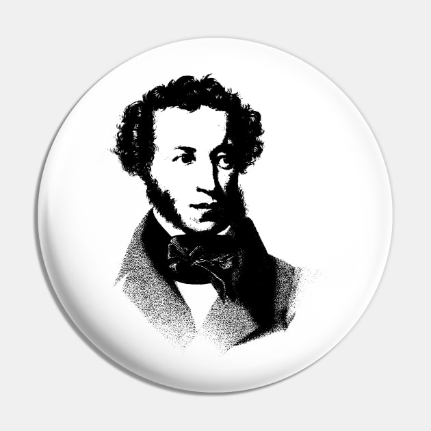 Aleksandr Sergejevich Pushkin Portrait Pin by olemanner