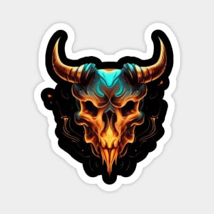 Bull skull Magnet