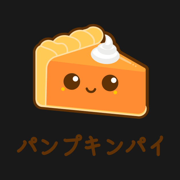 kawaii pumpkin pie slice women cute face tshirt shirt foodie cartoon anime by theglaze