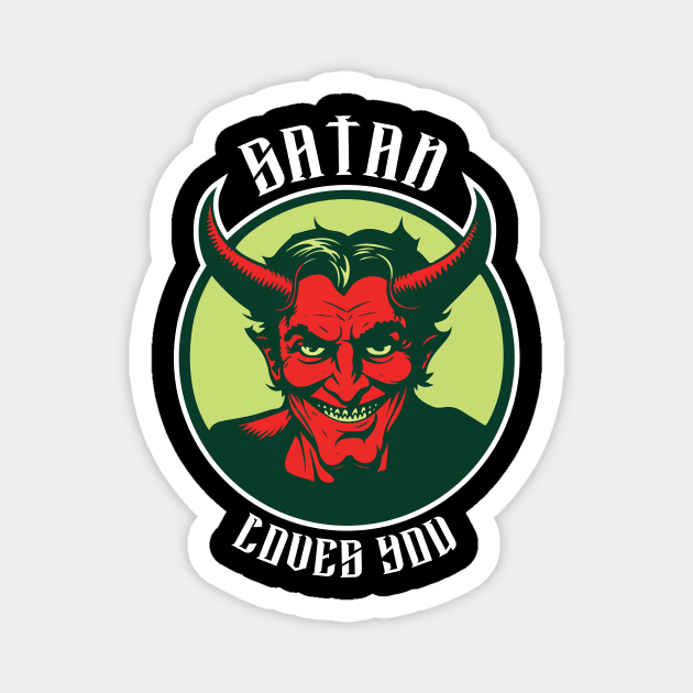 satan loves you Magnet by vectrus