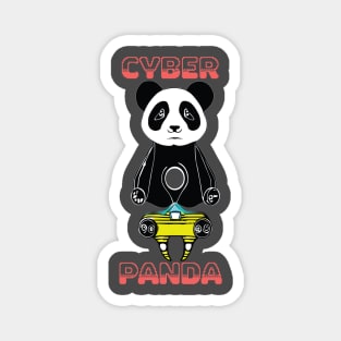 Cyber Panda: A High-Tech Creation Magnet