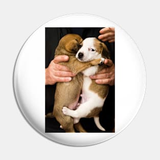 Dog hugging Pin