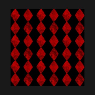 Red Diamond Card Suit Symbol Pattern T-Shirt