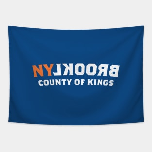 Brooklyn County of Kings (orange, white 2) Tapestry