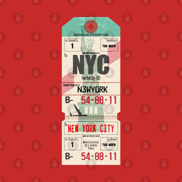 New York luggage tag by Travellers