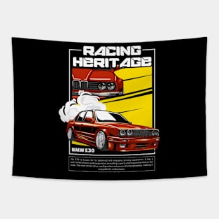 BMW E30 Racing Heritage Tapestry