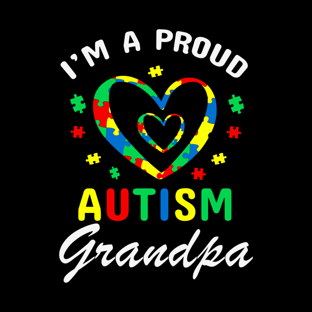 Proud autism grandpa Autism Awareness Gift for Birthday, Mother's Day, Thanksgiving, Christmas by skstring