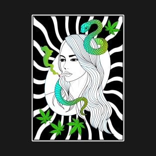 Snake Women Weed T-Shirt