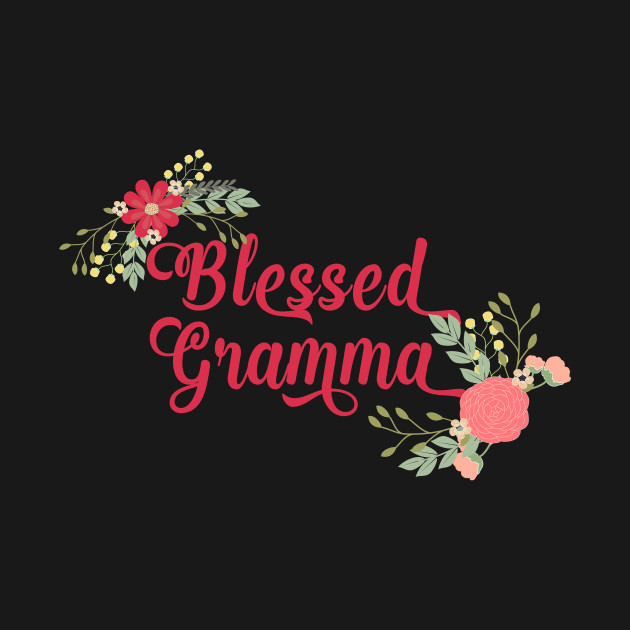 Disover Blessed Gramma Floral Christian Grandma Gift - Gramma - T-Shirt