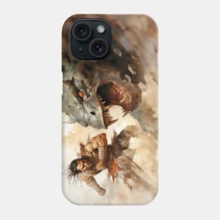 Monk Battles Monster Phone Case