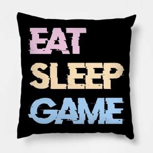 Eat Sleep Game Pillow