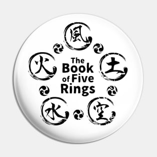 The Book of Five Rings (Crest V.3 BLACK) Miyamoto Musashi Pin