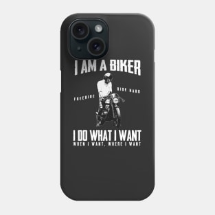 I Am A Biker Mens Funny Motorcycle White Phone Case