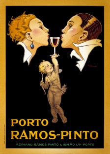 Vintage Advertising Poster Porto Ramos Pinto Magnet