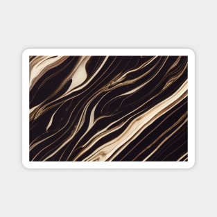 Black marble stone texture Magnet