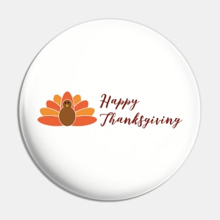 Happy Thanksgiving Turkey Pin