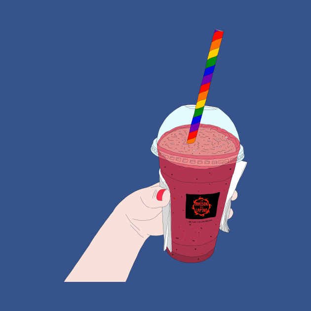 Salted Caramel Raspberry Ice Frappe in Pride by lamaisondulapino