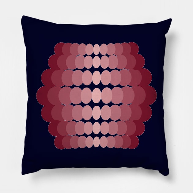 Abstract red geometric circle pattern Pillow by carolsalazar