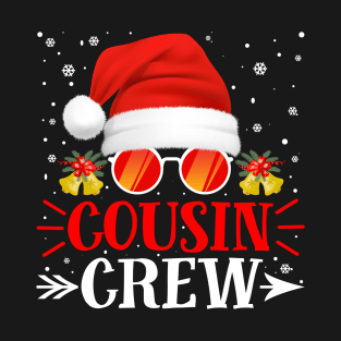 Cousin Crew Santa Christmas Family Matching Pajamas T-Shirt