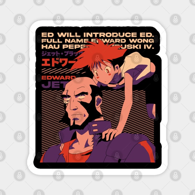 Jet Black And Edward - Cowboy Bebop Magnet by Otaku Vibes
