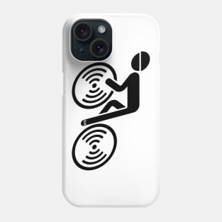 Racing Cyclist (Racer, Road Bike, Bicycle / L<–R / Black) Phone Case