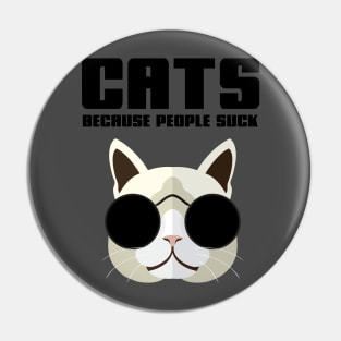 cats because people suck Pin