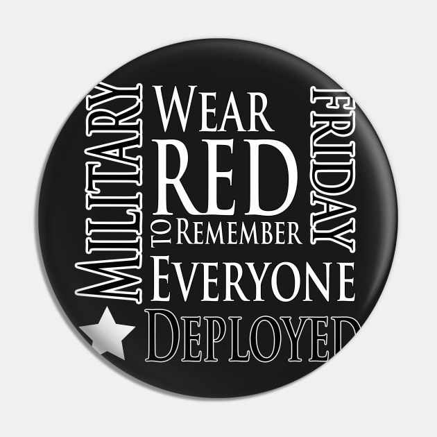US Military Wear Red Friday - Support Troops Pin by 3QuartersToday
