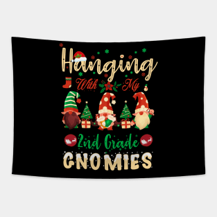 Hanging With My 2nd Grade Gnomies funny Christmas Teacher Student Tapestry