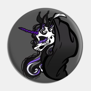 Grim Reaper Unicorn Pin