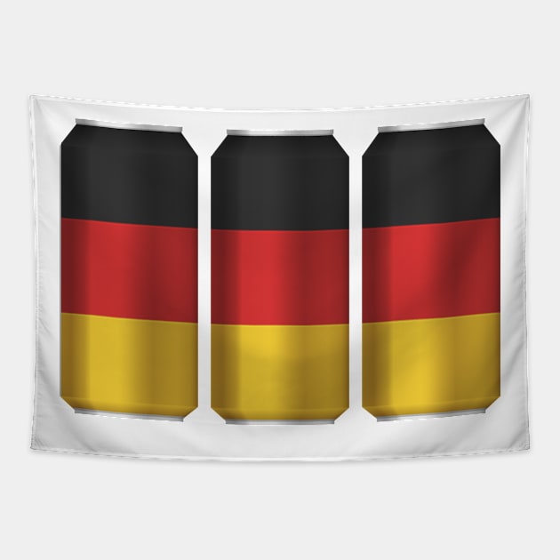 Germany Patriotic Beer Cans - Germany sports team Tapestry by MerchByThisGuy