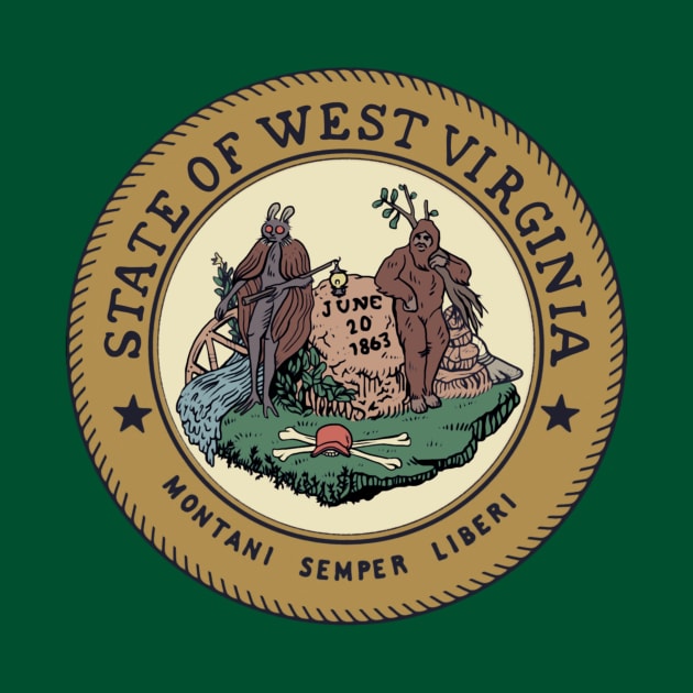 Cryptid State Seal of West Virginia by Ballyraven