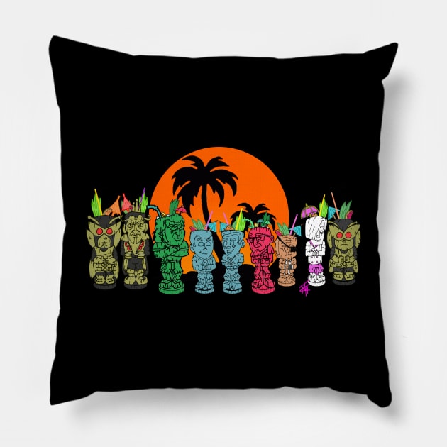 Venture bros Tiki cast Pillow by Undeadredneck