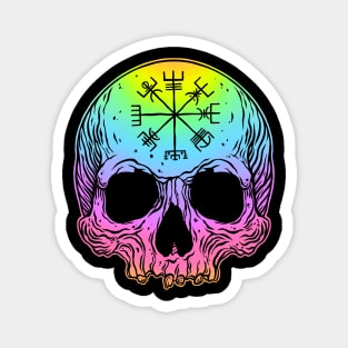 Vegvisir rune skull Magnet