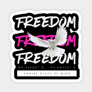 Black & Pink Freedom Streetwear Magnet