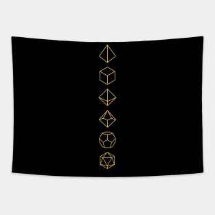 RPG Dice Gold Tapestry