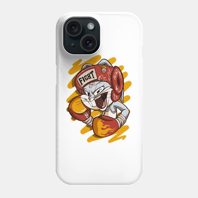 Bunny bugs fight mode Phone Case by KNTG