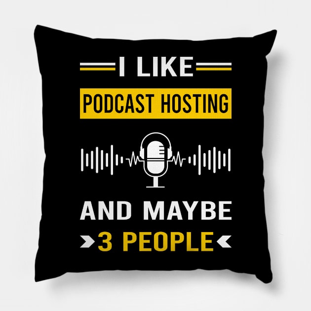 3 People Podcast Hosting Podcasts Pillow by Good Day