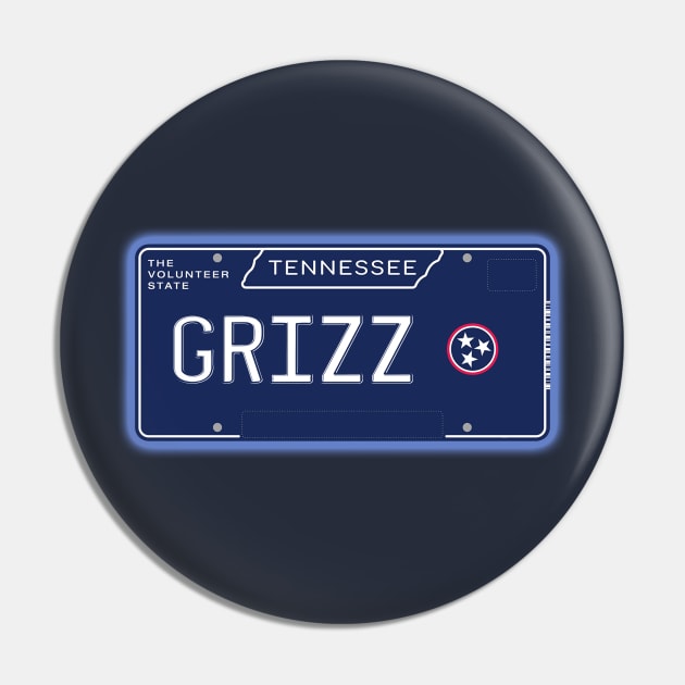 TN License Plate- GRIZZ Pin by AR100AR